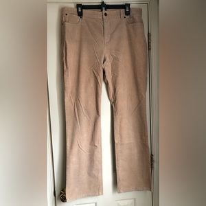 Talbots Khaki Corduroy Plus Size Pants
